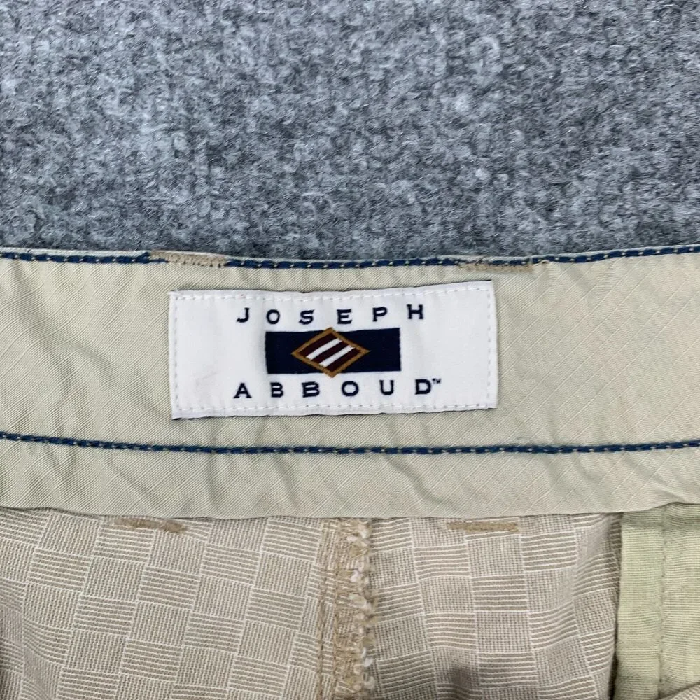 Joseph Abboud Shorts Mens 42 Tan Cotton Flat Front Mid Rise Walking Golf Chino